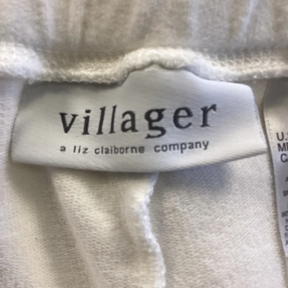 Liz Claiborne Villager Off-White Joggers Sz XL Pull-On Pants - Picture 13 of 13